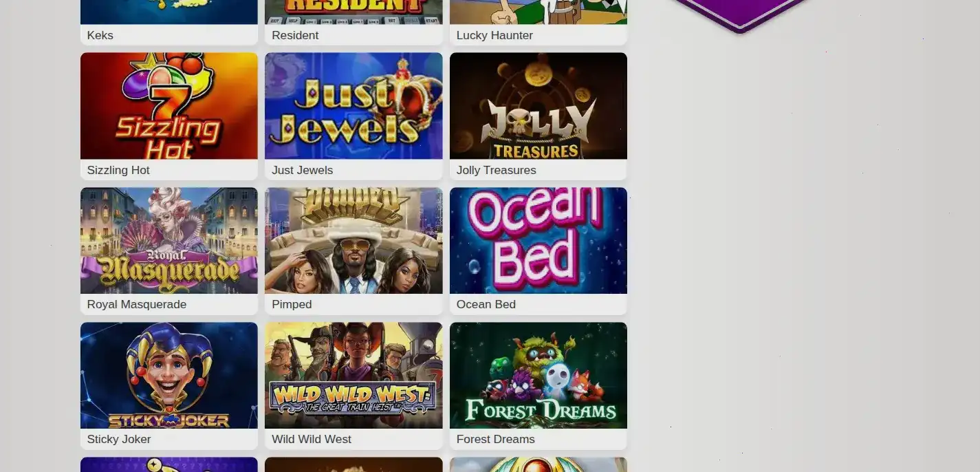 Интерфейс пополнения счета в казино Анлим